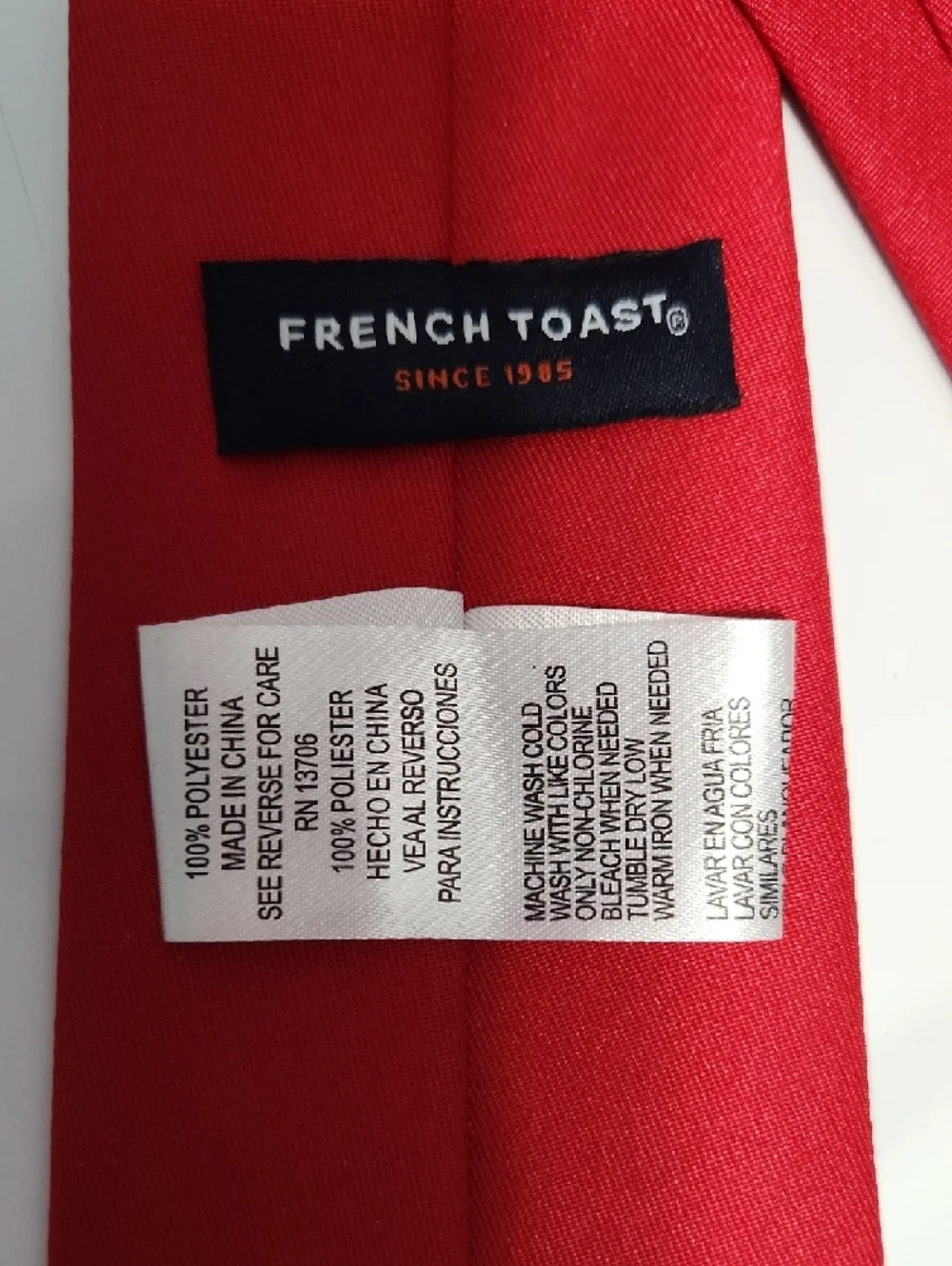 French Toast Solid Red Boys' Necktie